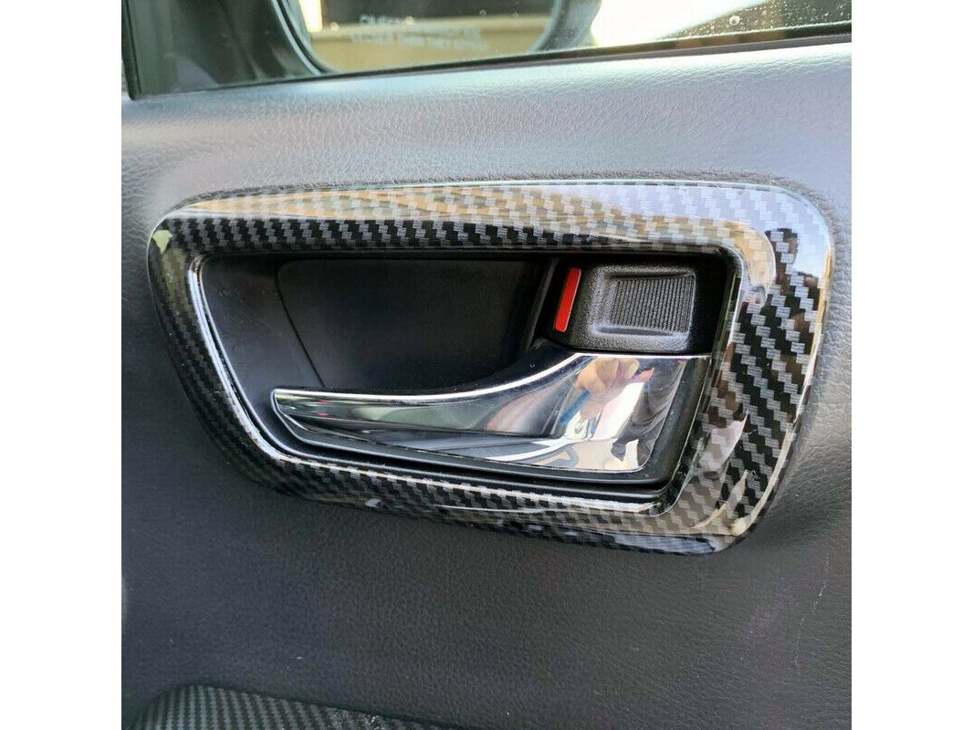 Carbon Fiber Look Interior Door Handle Panel Cover Trim Fits 2016-2022 Tacoma