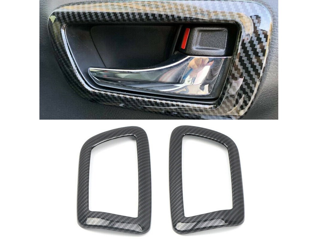 Carbon Fiber Look Interior Door Handle Panel Cover Trim Fits 2016-2022 Tacoma